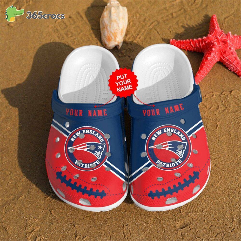 Football New England Patriots Personalized Nfl Crocss Clog Shoes