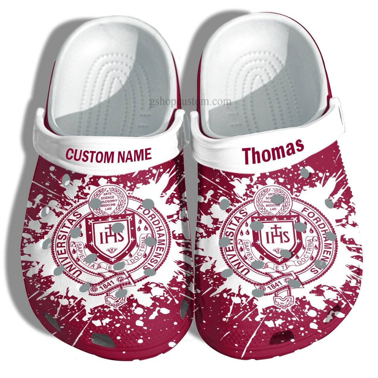 Fordham University Graduation Gifts Croc Shoes Customize – Admission Gift Crocss Shoes