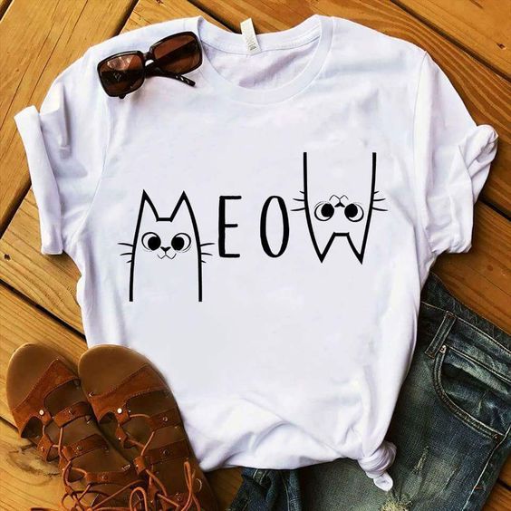 Funny Face Cat Lovely Trend T-Shirt