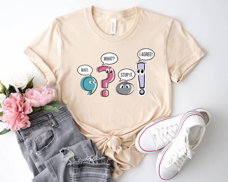 Funny Grammar Teacher Shirt, Punctuation English Teacher Gift, Wait What Stop It I Agree Shirt, Synonym Rolls Shirt, Teacher Day Shirt