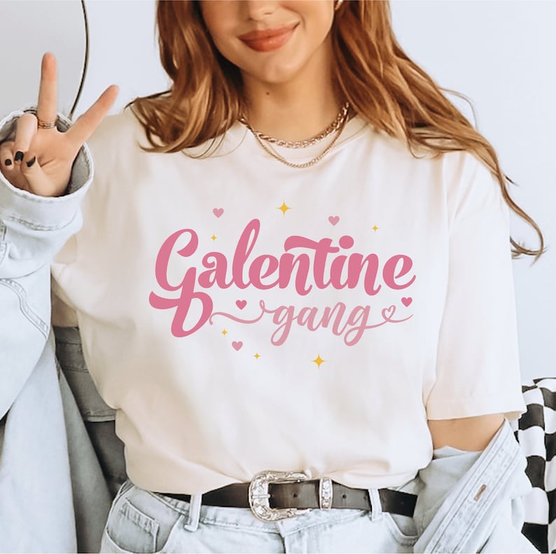 Galentines Day Comfort Colors Shirt, Valentine Shirt, Friends Valentines Day Shirt, Valentines Day Shirt, Galentines Gang Shirt LS759