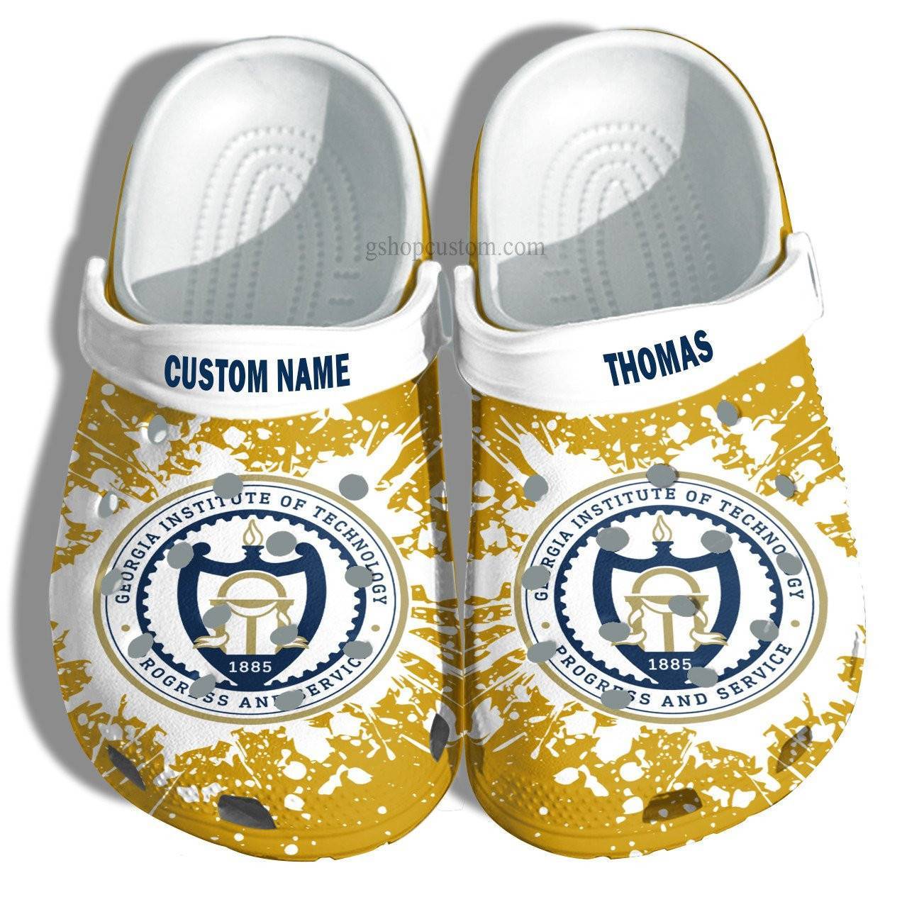 Georgia Tech University Graduation Gifts Croc Crocss Clog Shoes Customize – Admission Gift Crocss Clog Shoes For Men Women