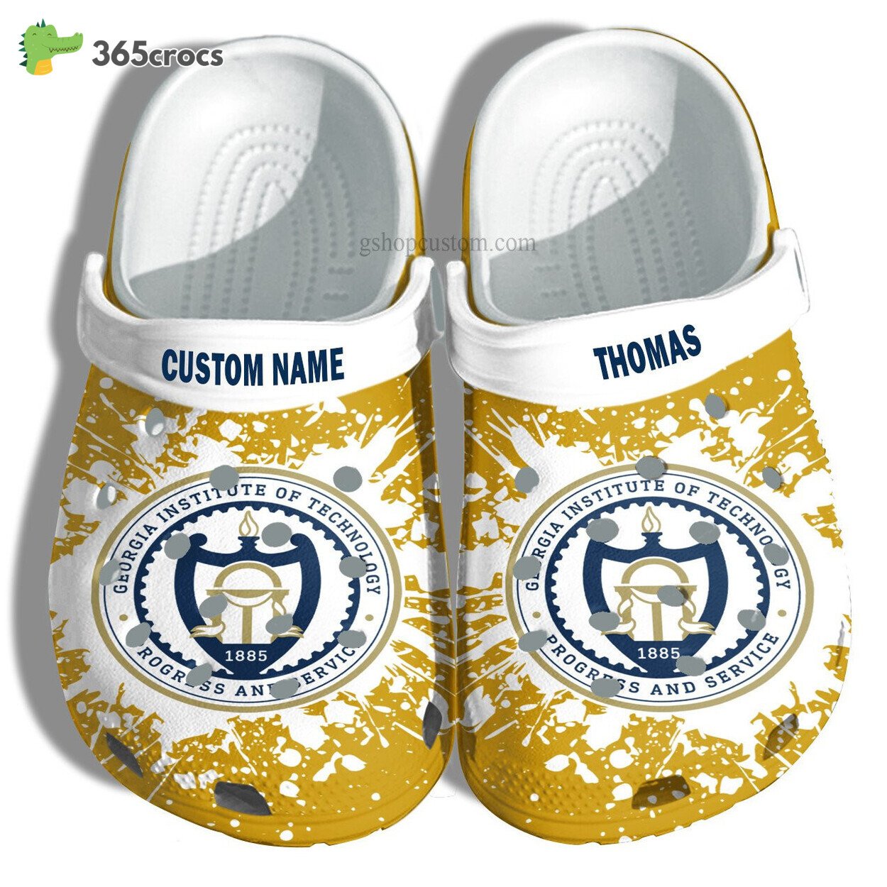 Georgia Tech University Graduation Gifts Croc Shoes Customize Admission Gift Shoes