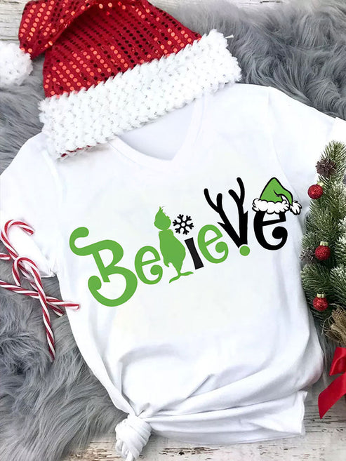 Ginchy Believe Christmas Shirt For W … fashionstation