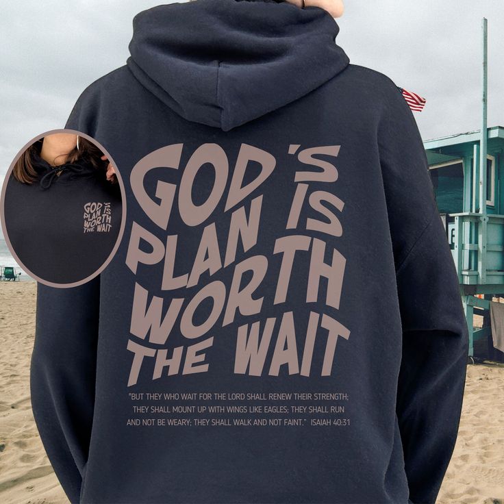 God’s Plan hoodie, Faith over fear hoodie, Matching Bestie gift, Christian shirts, Trendy Jesus Apparel, Cute Best Friend gifts, Bible Verse