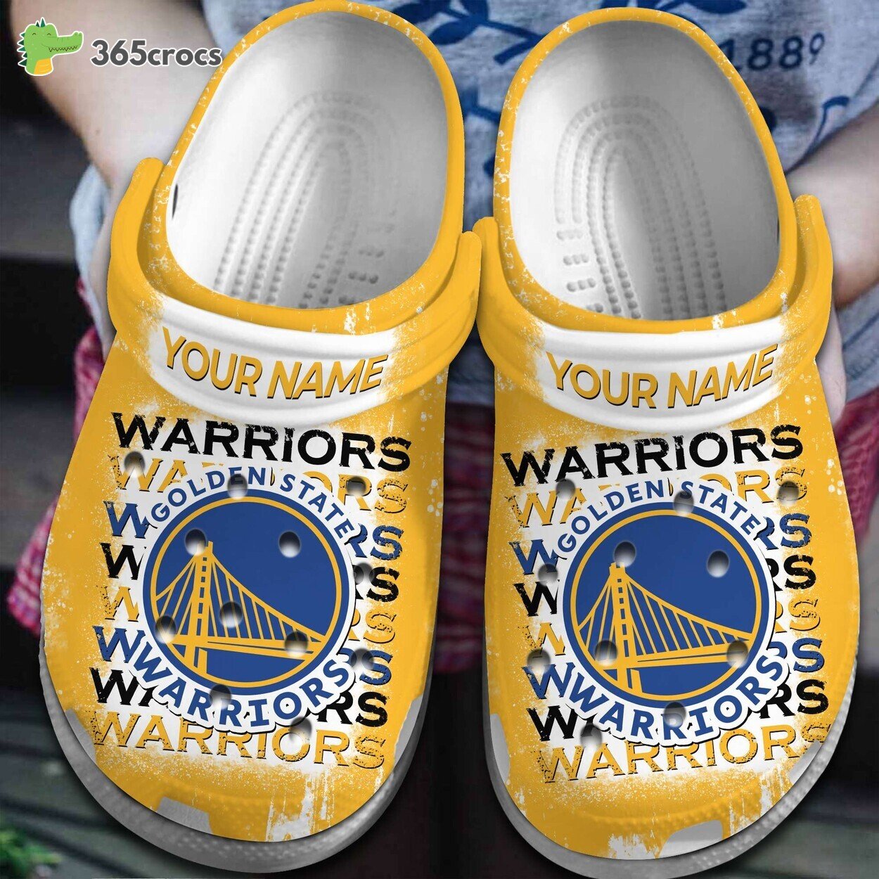 Golden State Warriors NBA Basketball Sport Crocss Clogs Shoes Comfortable