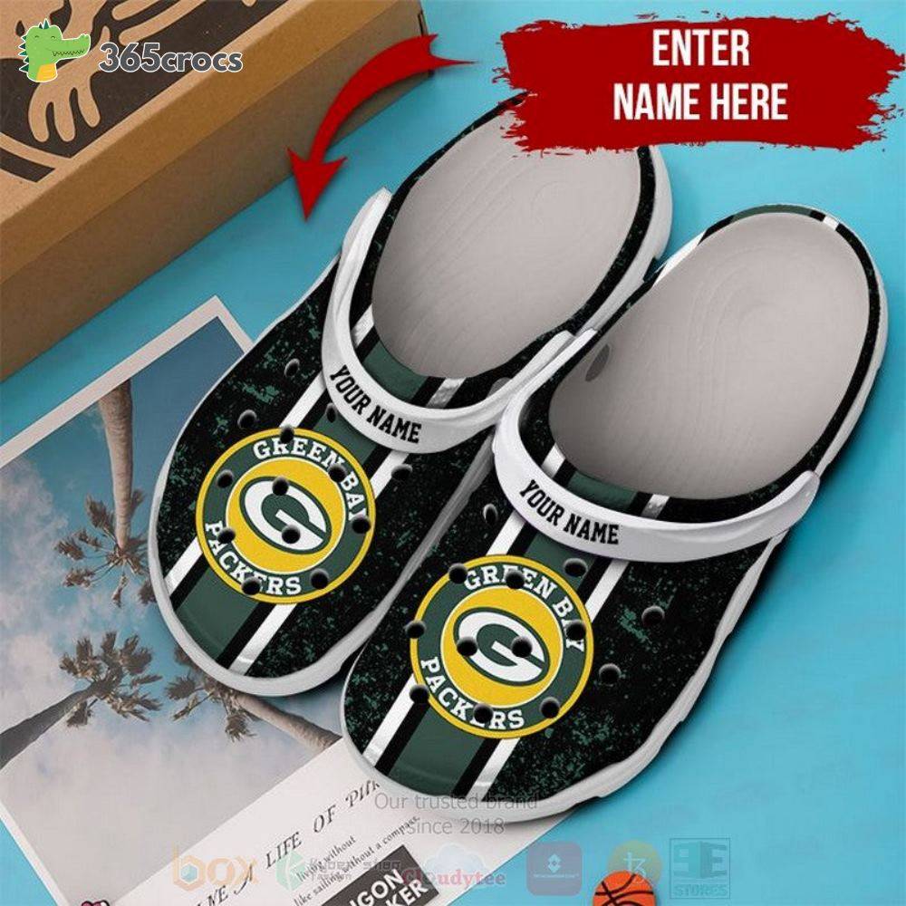 Green Bay Packers Nfl Custom Name Crocss Clog Shoes