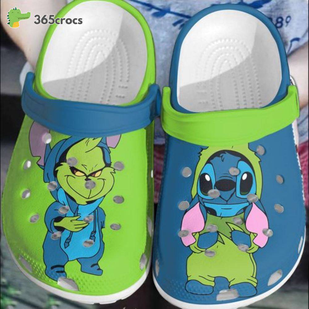 Grinch &Amp; Stitch Disney Cartoon Adults Crocss Clog Shoes