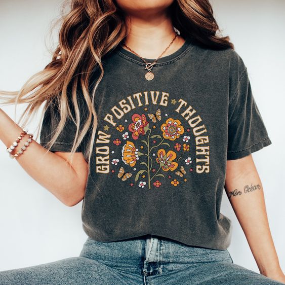 Grow Positive Thoughts Shirt, Growth … fashionstation