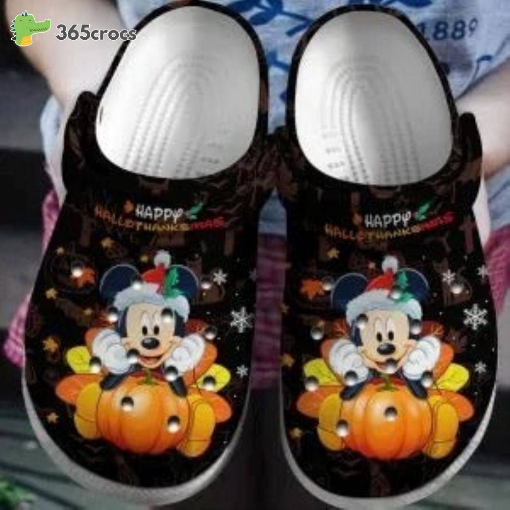 Hallothanksmas Mickey Mouse Disney Adults Crocss Clog Shoes