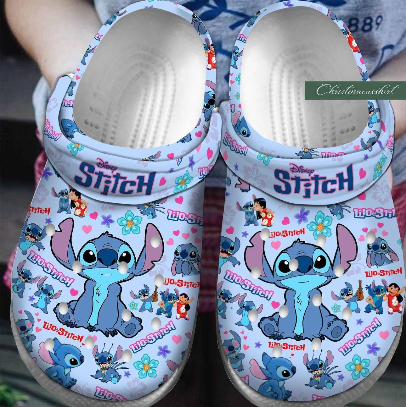 Halloween Stitch Ohana Disney Cartoon Kids Crocss Summer Shoes