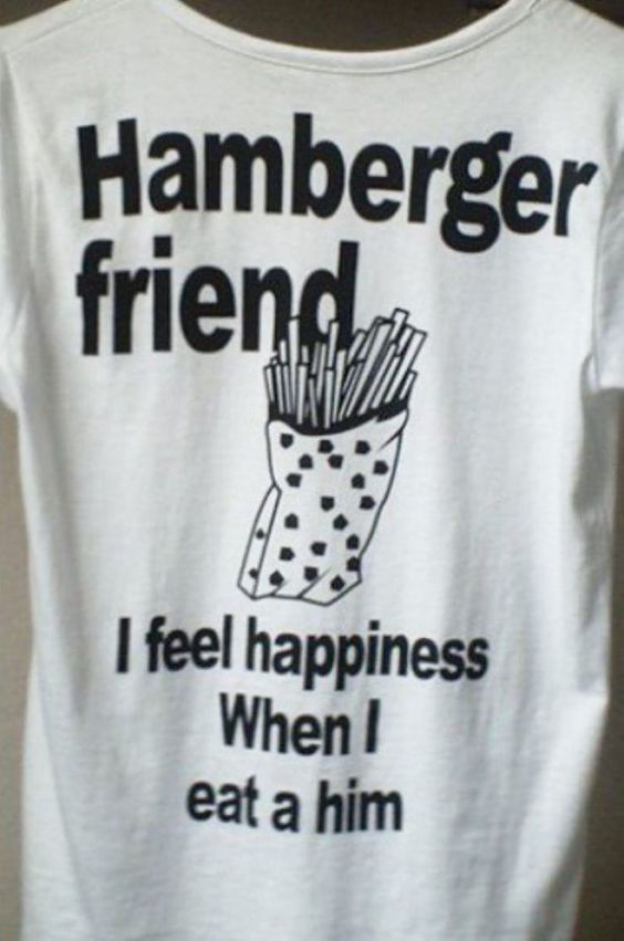 Hamberger Friend I Feel Happiness Wh … fashionstation