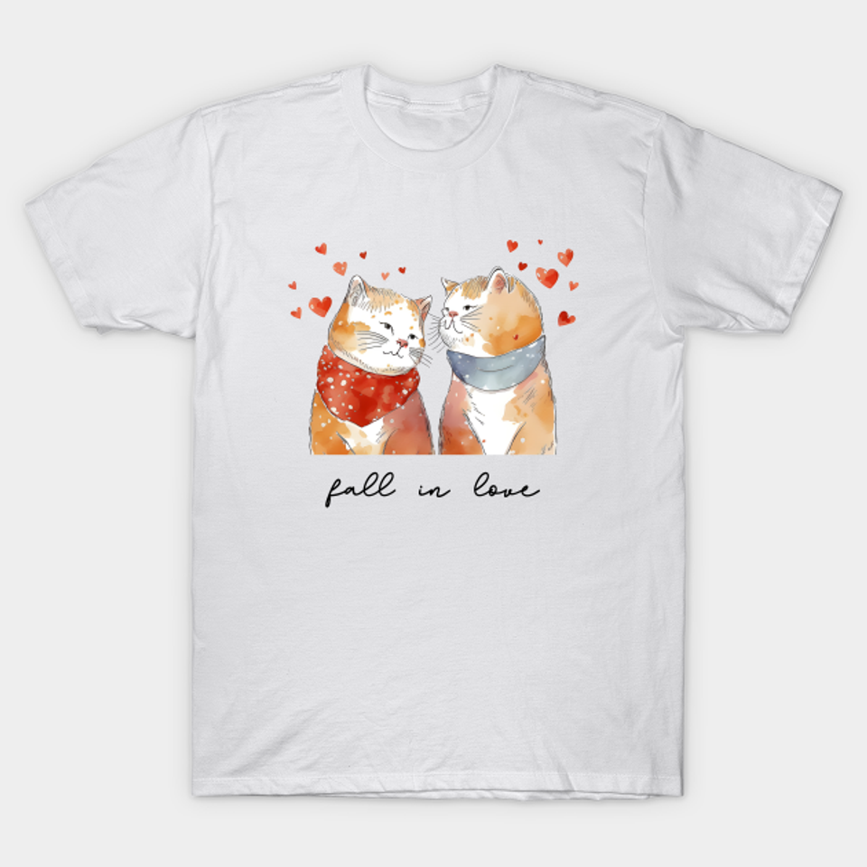 Happy Valentine T-Shirt, Fall in Love Tshirt, Gift for Couple