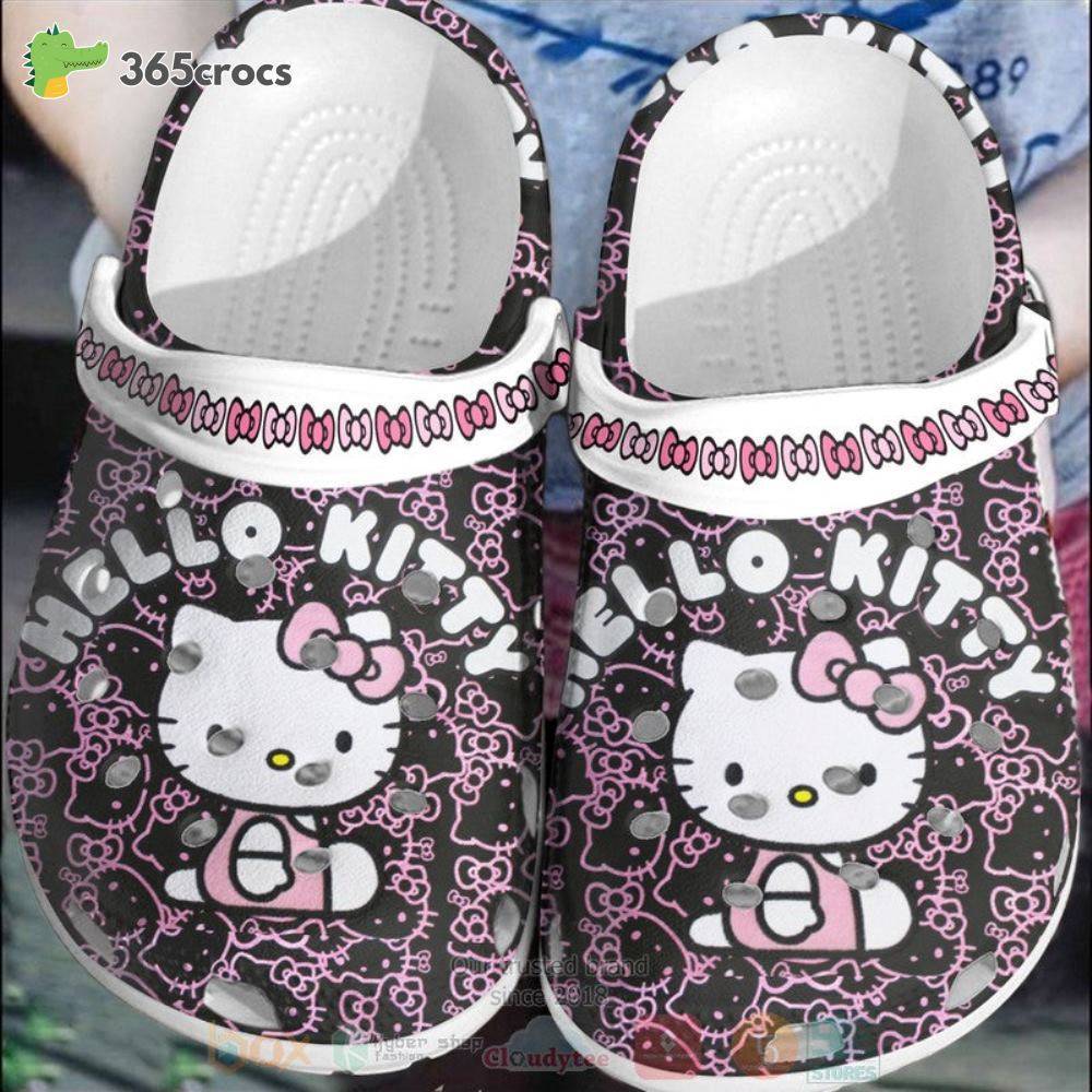 Hello Kitty Black-Pink Crocss Clog Shoes