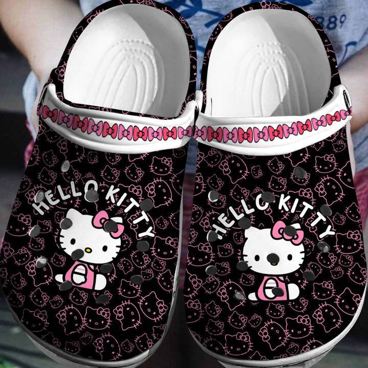 Hello Kitty Pattnern Crocss 3D Clog Shoes