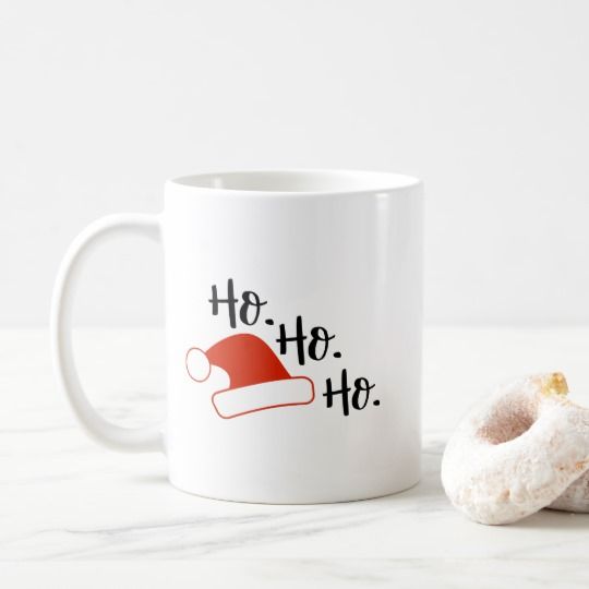 Ho, Ho, Ho Santa Hat Christmas Coffee Mug