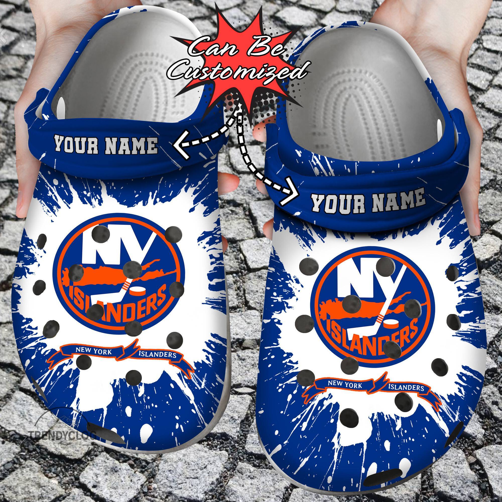 Hockey NHL Crocss Personalized NY Islanders Team NHL Clog Shoes