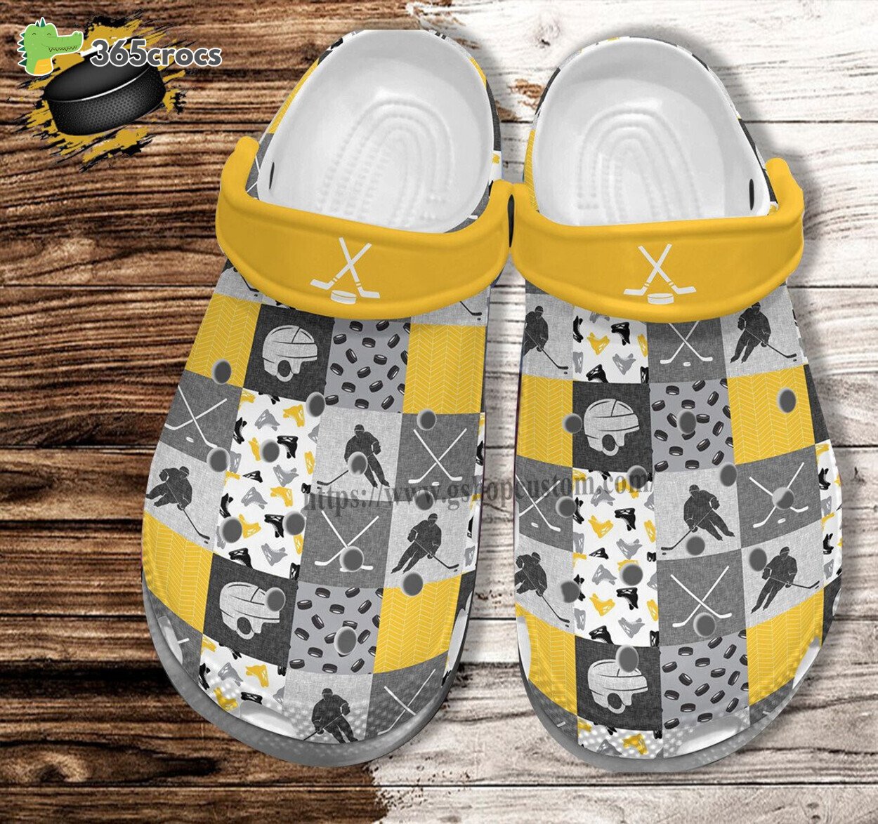 Hockey Player Croc Shoes Gift Birthday Son Hockey Sticker Shoes Croc NHL Clogs