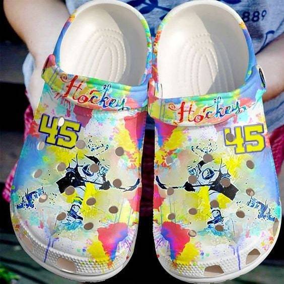 Hockey Player NHL Crocss Clog Shoes, Sport Shoes NHL Clogs Birthday Gifts, Gift Birthday