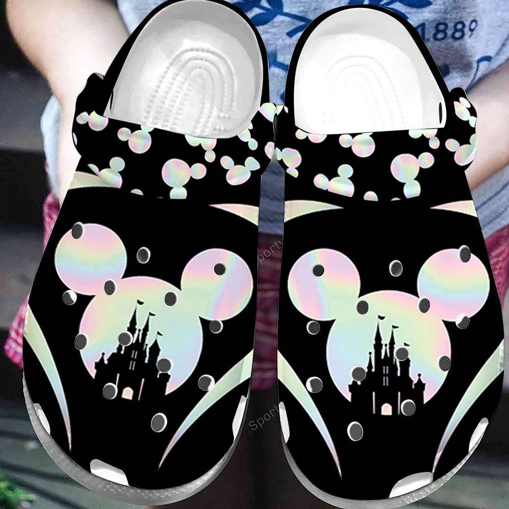 Holographic Disney Land Mickey Mouse Clogs Crocss Shoes