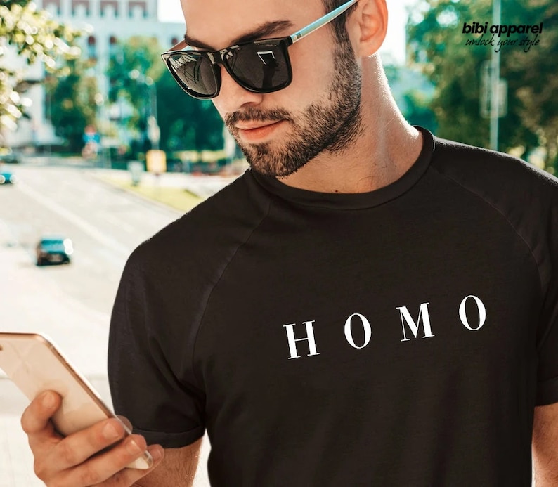 Homo Shirt, Minimalist Homosexual, Proud Gay Shirt, LGBT Pride Shirt, Queer Pride Shirts, LGBTQ Shirt, Gift for Pride, Lesbian Pride Shirts