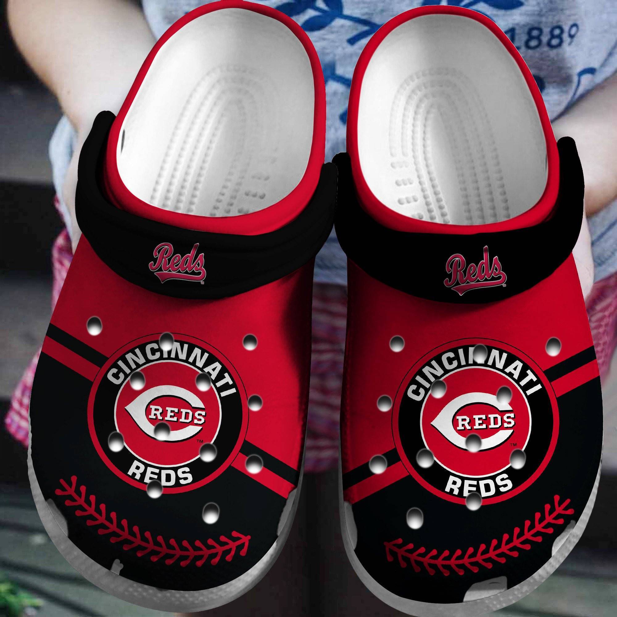 Hot Mlb Team Cincinnati Reds Red – Black Crocss Clog Shoesshoes Trusted Shopping Online In The World