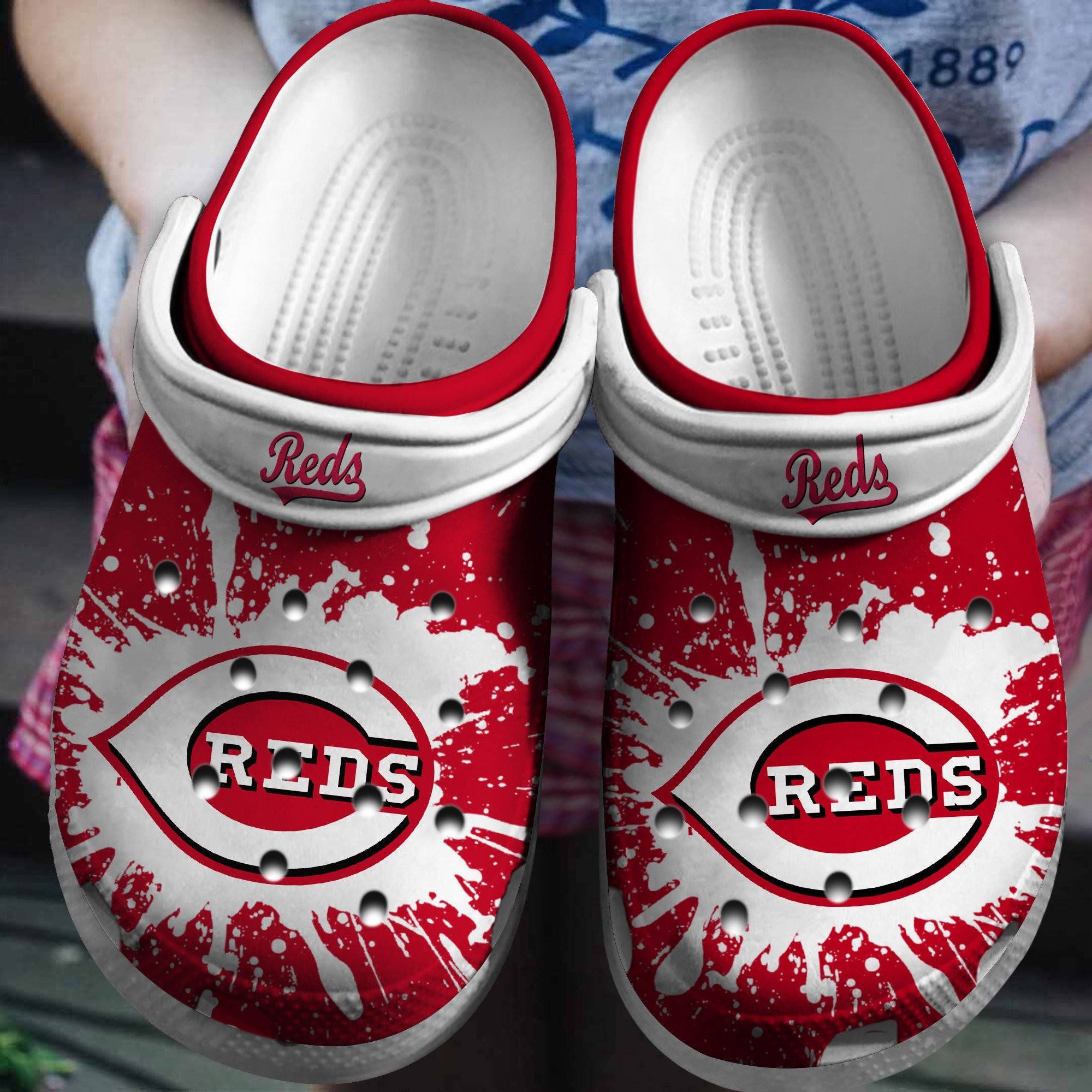 Hot Mlb Team Cincinnati Reds Red – White Crocss Clog Shoesshoes Trusted Shopping Online In The World