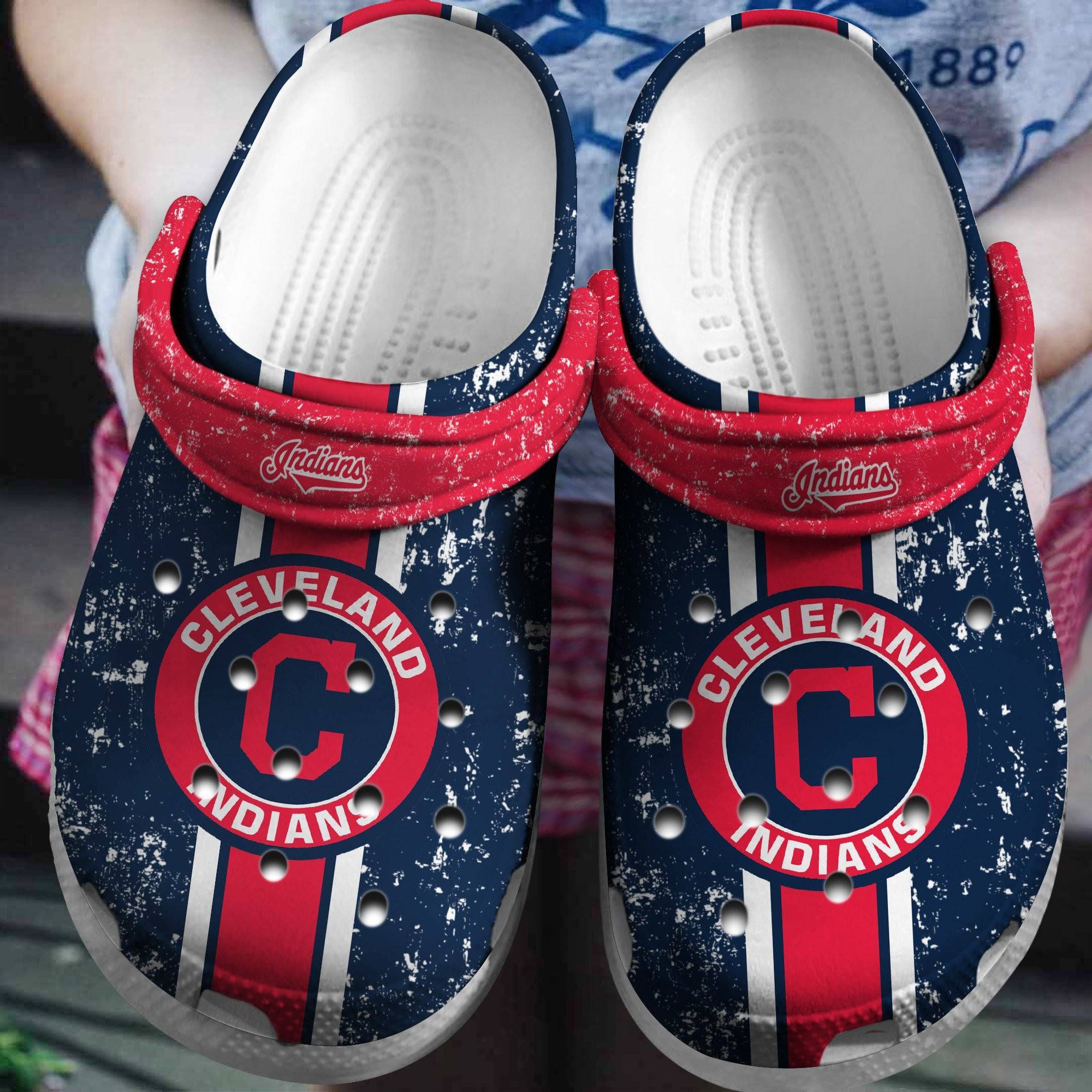 Hot Mlb Team Cleveland Guardians Navy Crocss Clog Shoesshoes Trusted Shopping Online In The World