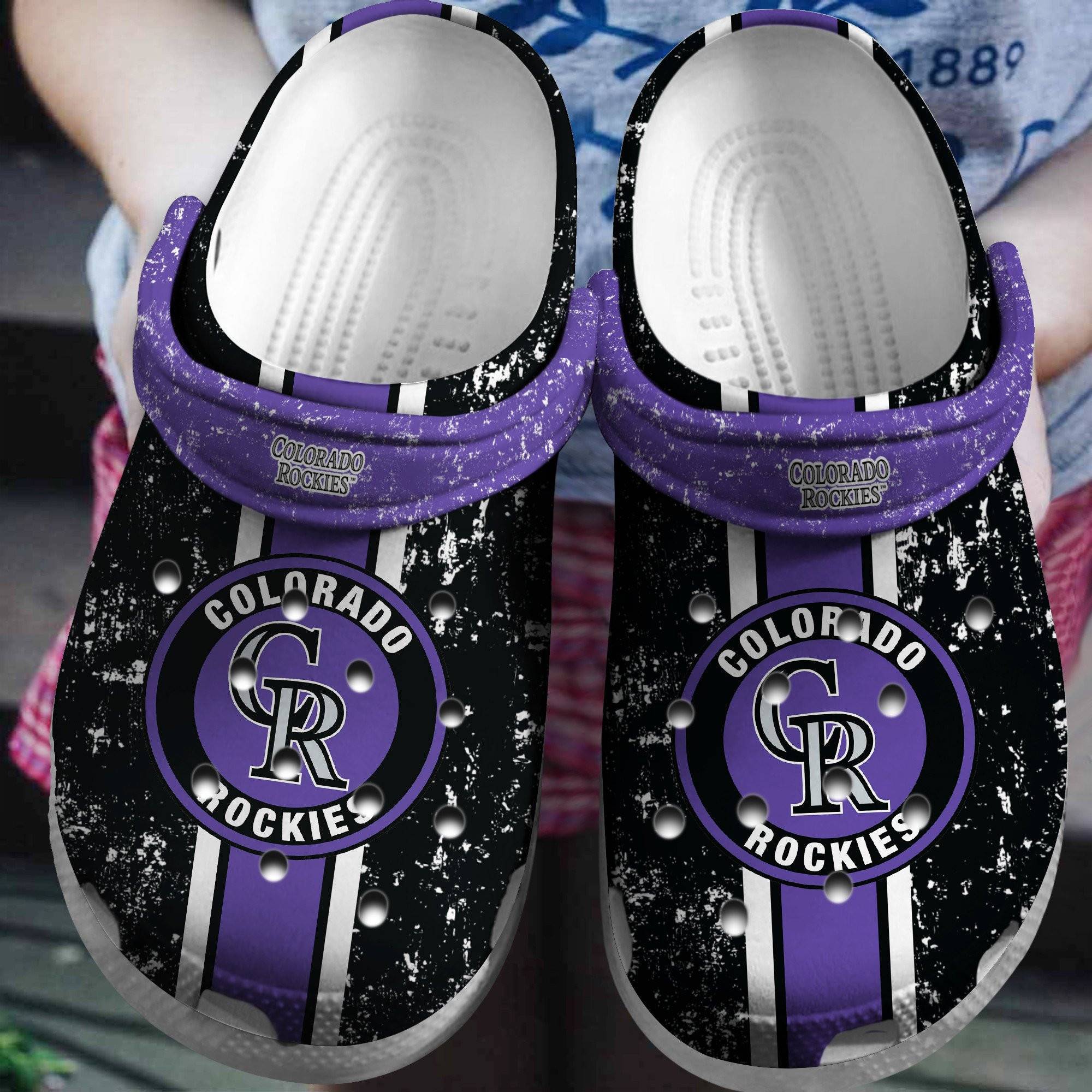 Hot Mlb Team Colorado Rockies Purple – Black Crocss Clog Shoesshoes