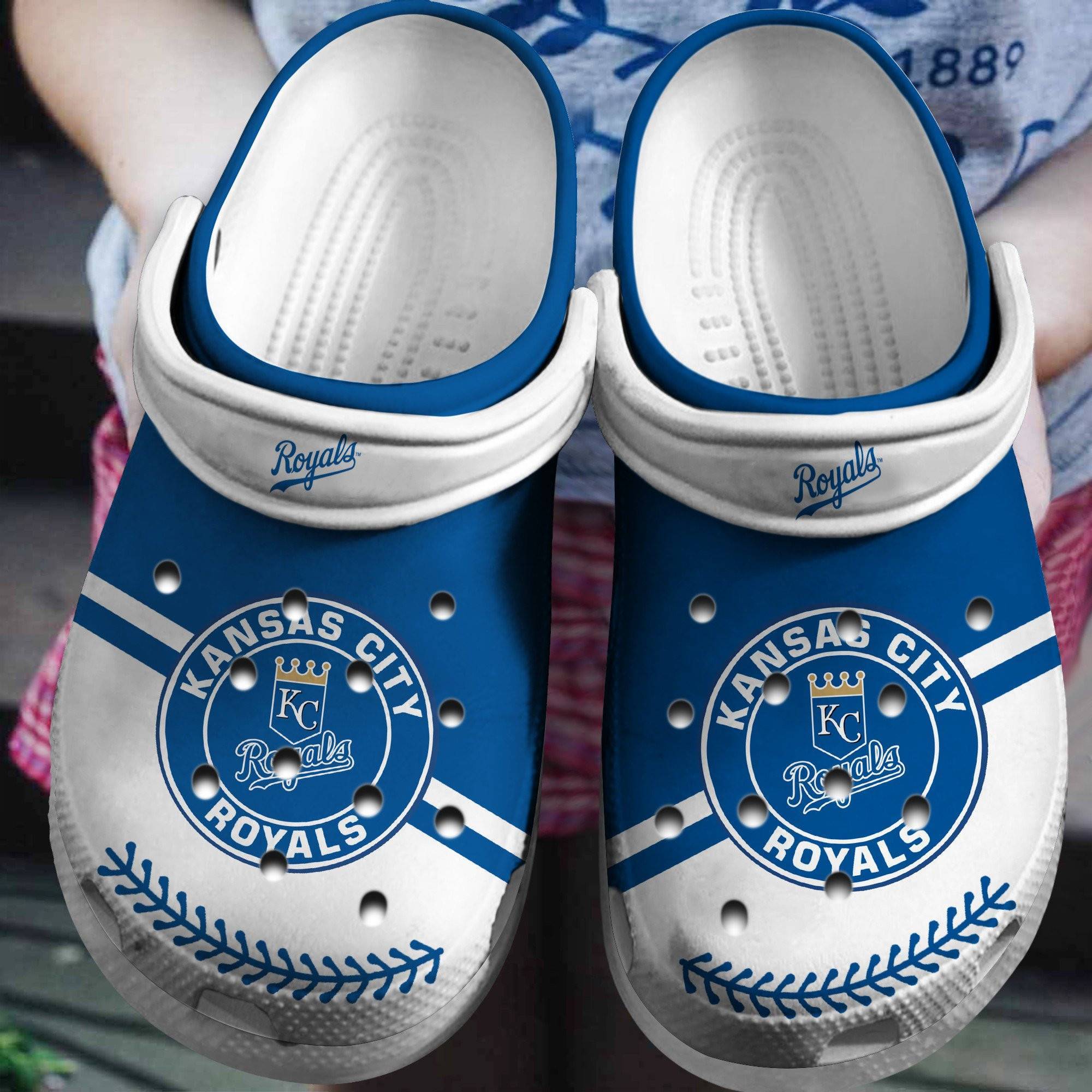 Hot Mlb Team Kansas City Royals Blue – White Crocss Clog Shoesshoes