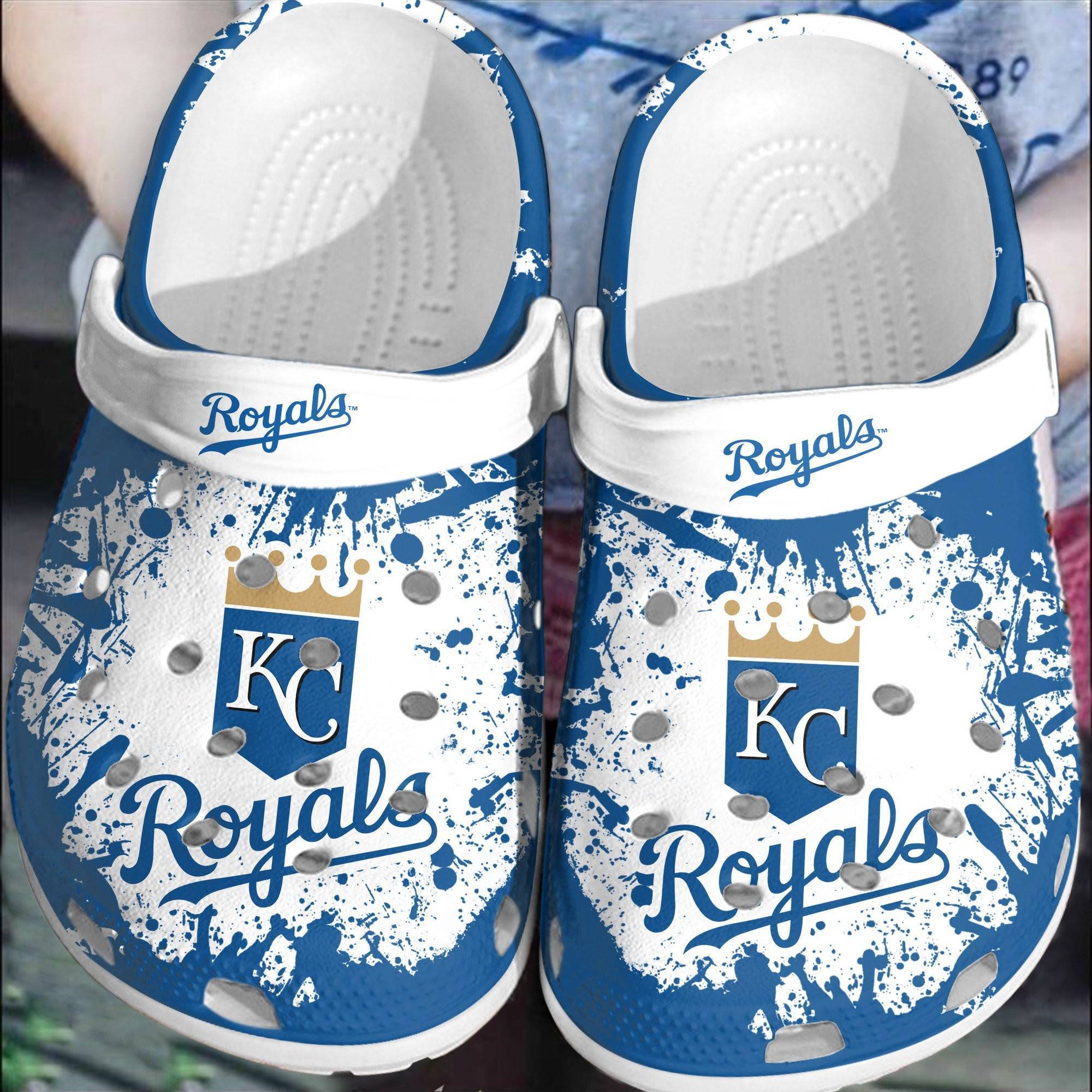 Hot Mlb Team Kansas City Royals White – Blue Crocss Clog Shoesshoes
