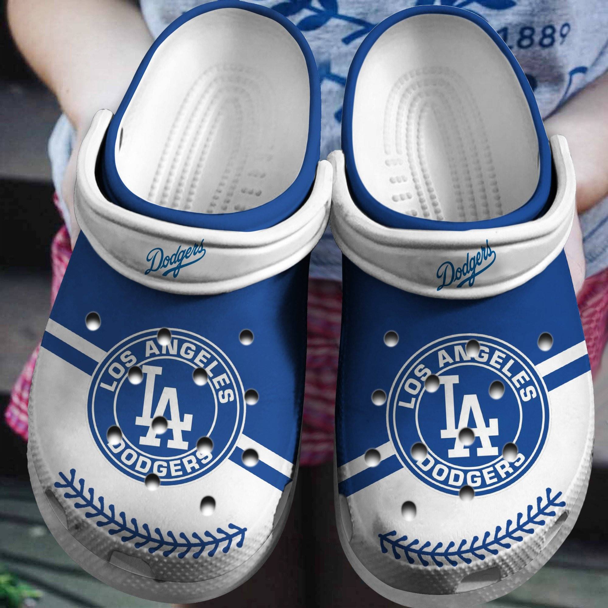 Hot Mlb Team Los Angeles Dodgers White – Blue Crocss Clog Shoesshoes