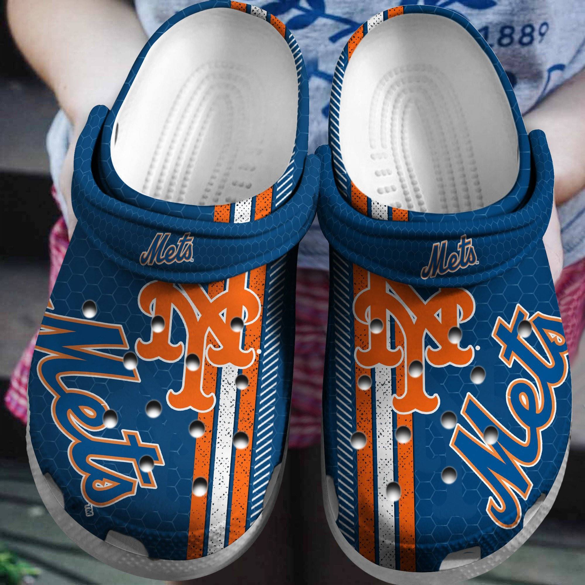 Hot Mlb Team New York Mets Blue Crocss Clog Shoesshoes