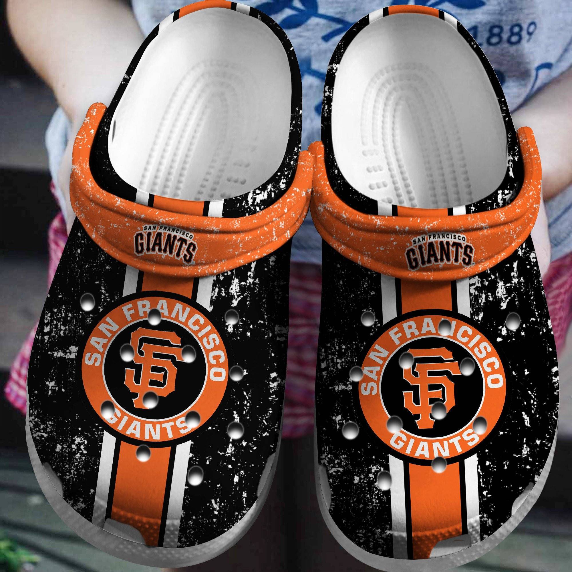 Hot Mlb Team San Francisco Giants Black – Orange Crocss Clog Shoesshoes