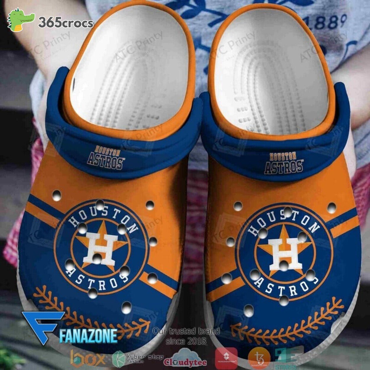 Houston Astros Navy MLB Sport Crocss Clogs Shoes Comfortable
