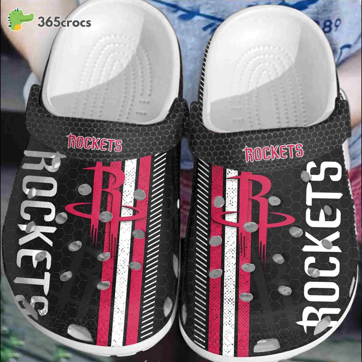 Houston Rockets Basketball Club Clogs Crocss Comfortable Shoes