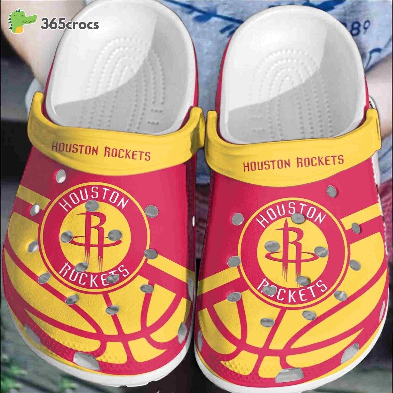 Houston Rockets Basketball Club Comfortable Shoes Clogs Crocss