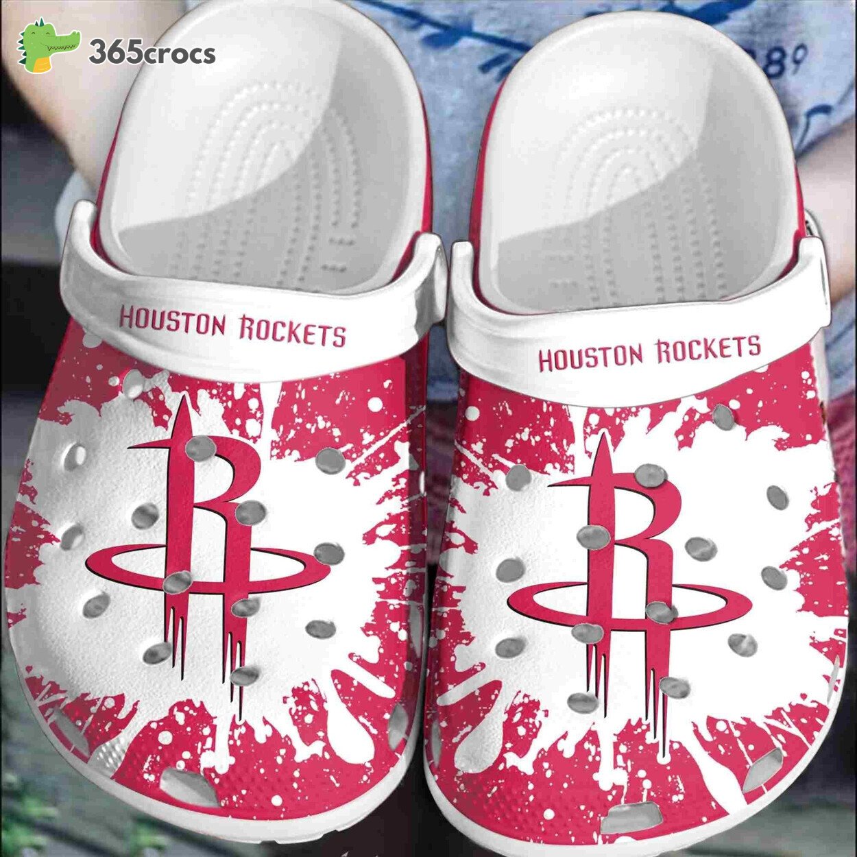 Houston Rockets Basketball Club Comfortable Shoes Crocss Clogs