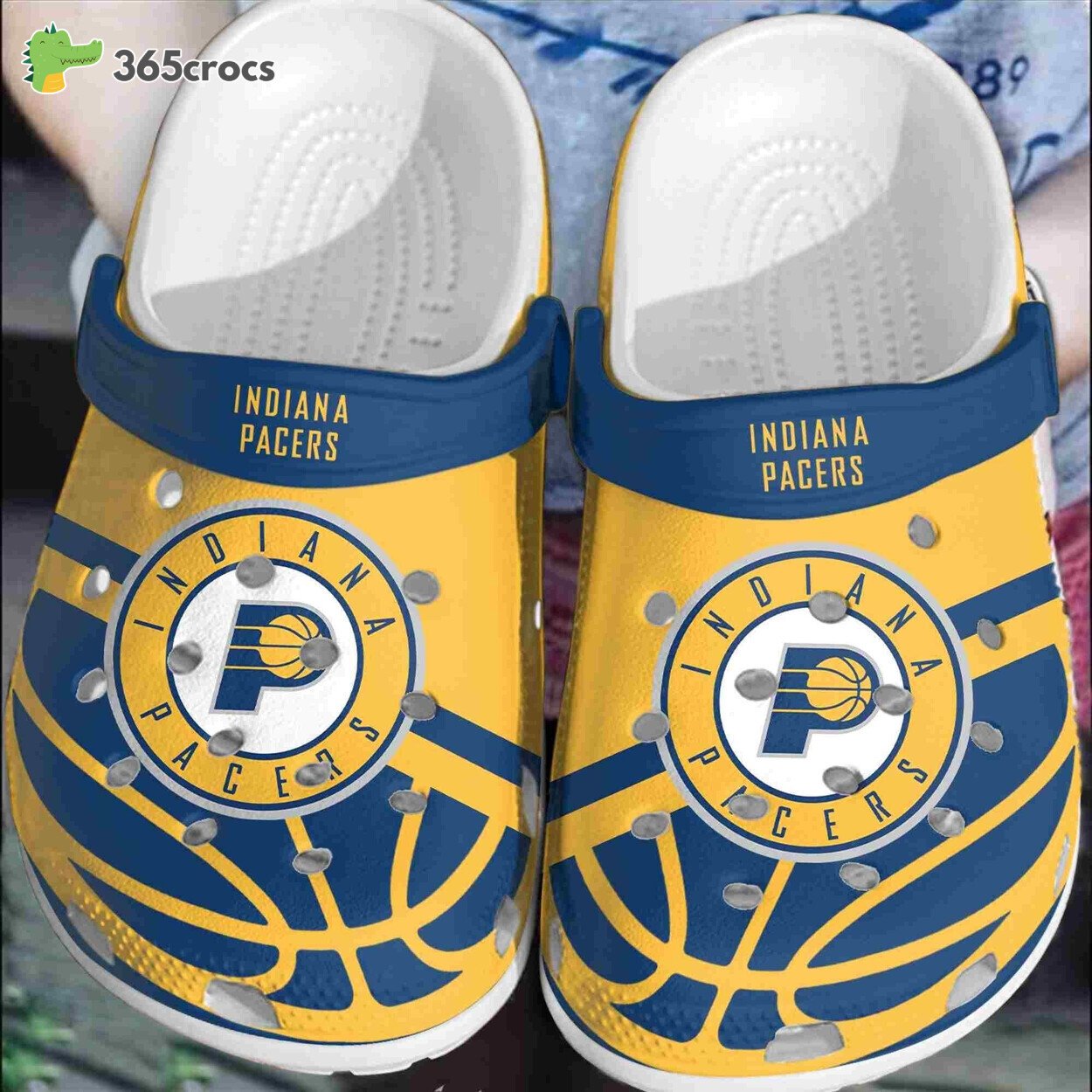 Indiana Pacers Basketball Club Clogs Crocss Shoes Comfortable