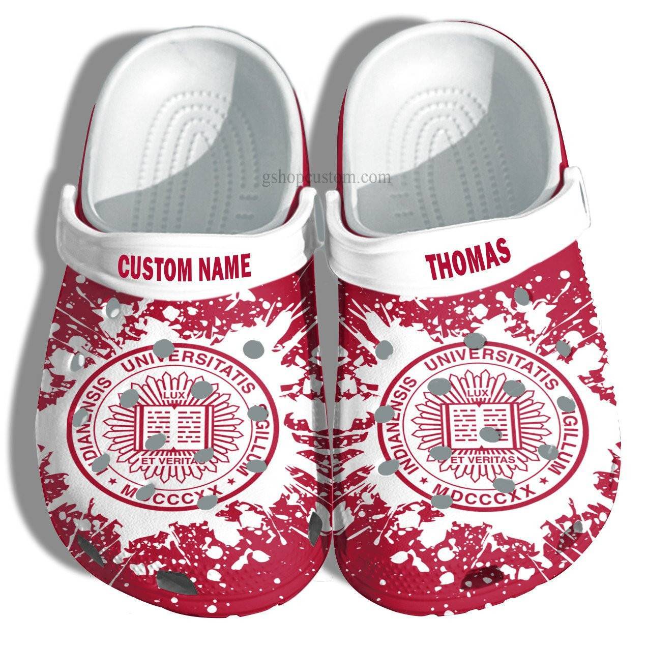 Indiana University Bloomington Graduation Gifts Croc Shoes Customize – Admission Gift Crocss Shoes