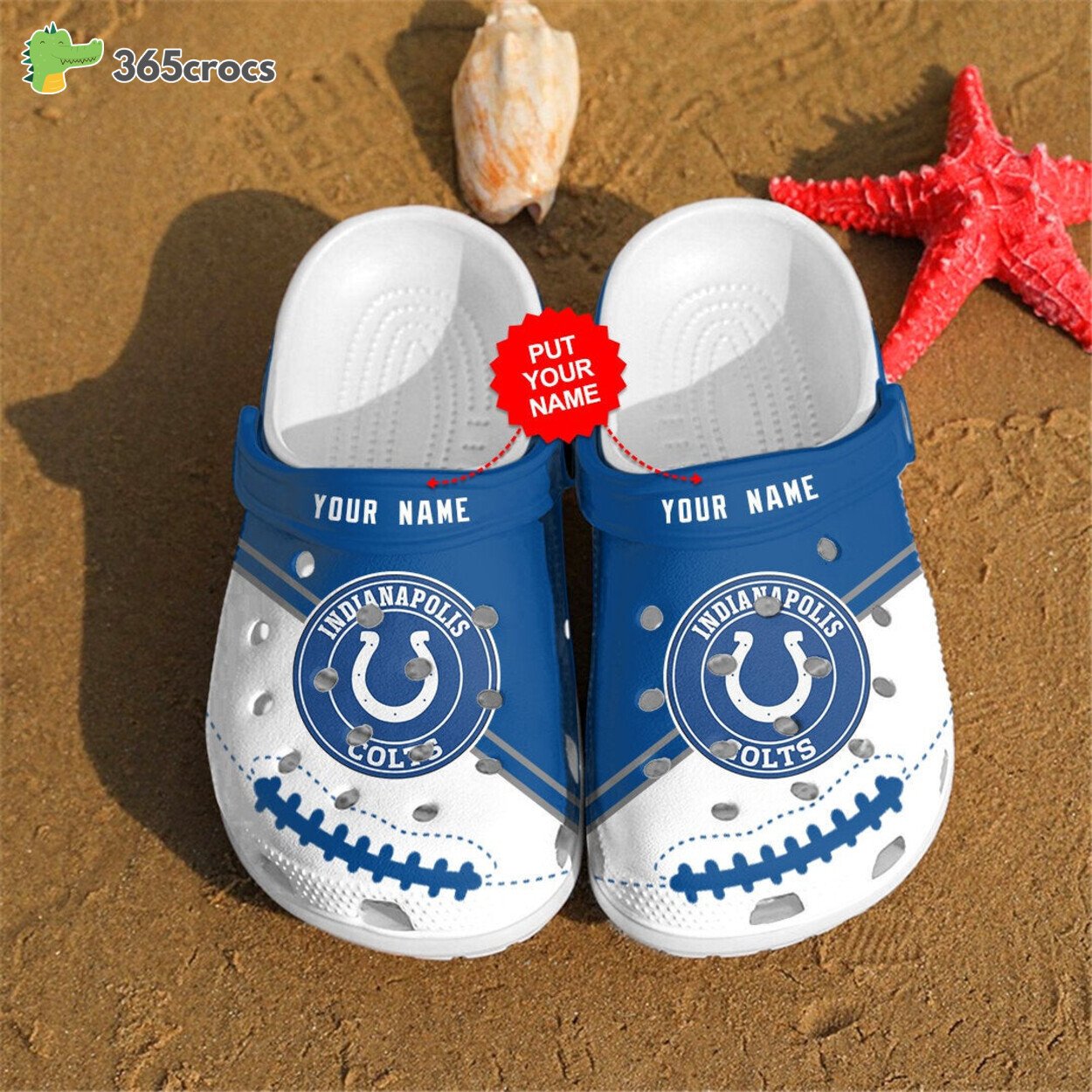 Indianapolis Colts Football Fandom Captured In Custom Clog Shoes