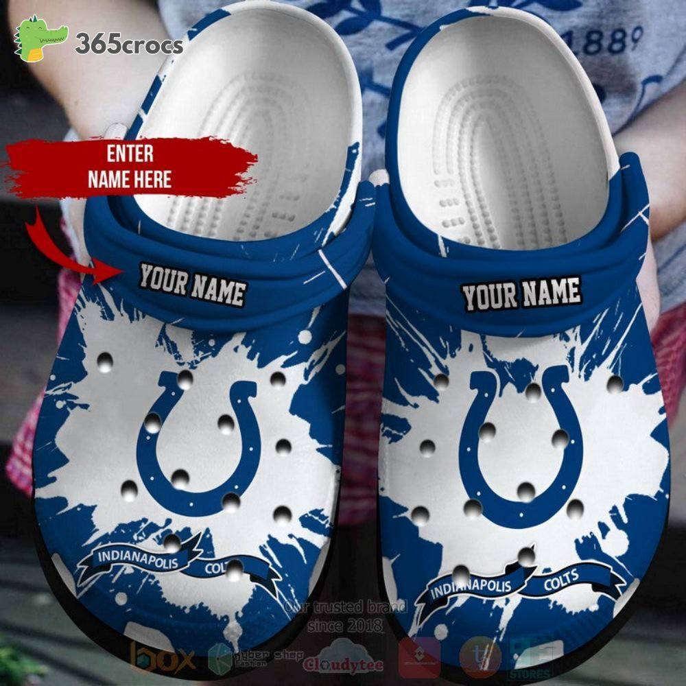 Indianapolis Colts Nfl Custom Name Crocss Clog Shoes