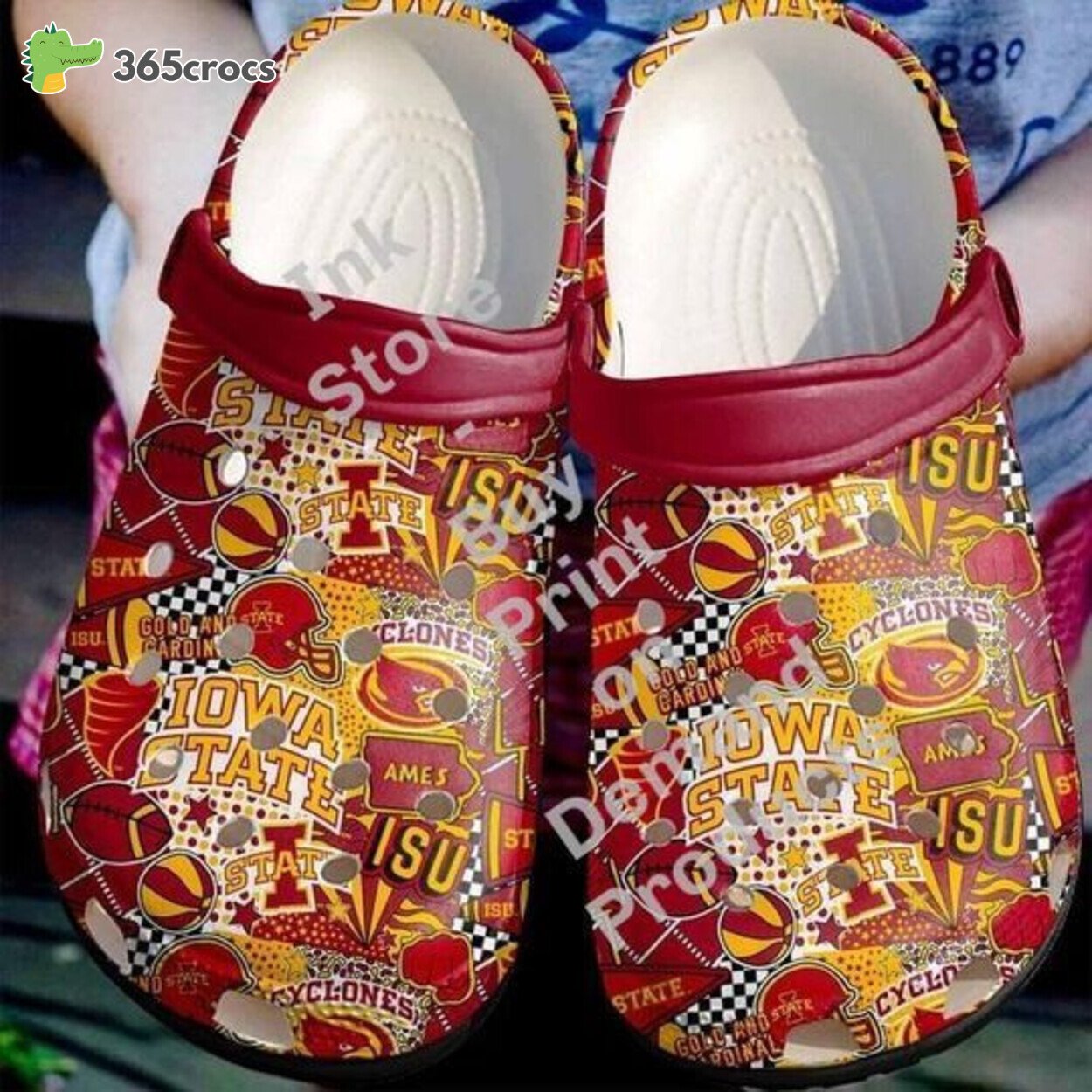 Iowa State Cyclones Basketball Sport Crocss Shoes Clogs Custom Name