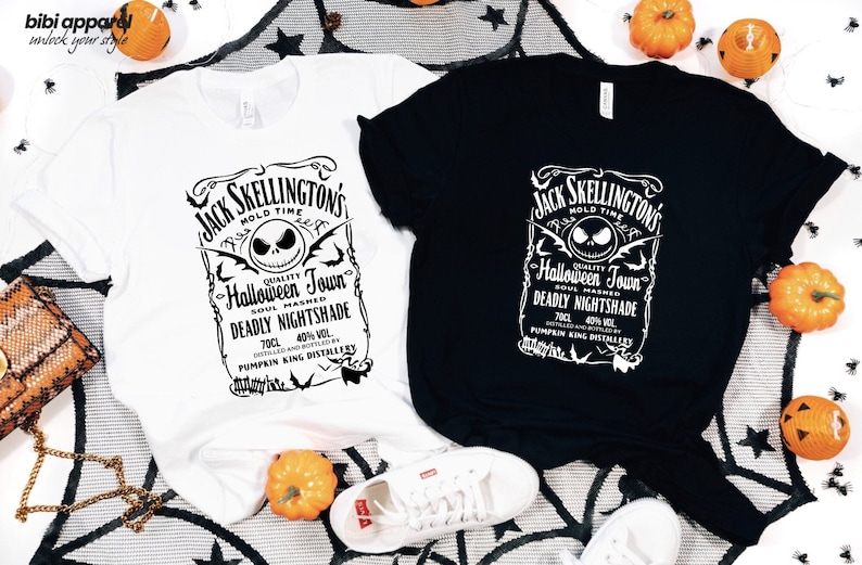 Jack Skellington’s Brewery Halloween Tee, Nightmare Before Christmas T-shirt, Cute Skeleton Halloween, Whiskey Holiday Shirt, Bella Canvas