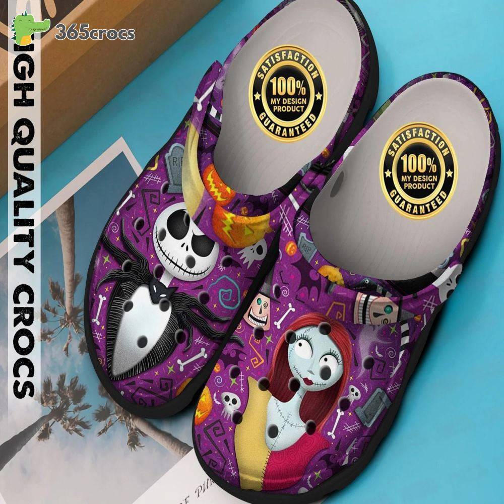 Jack Skellington Sally Disney Cartoon Adults Couple Crocss Clog Shoes