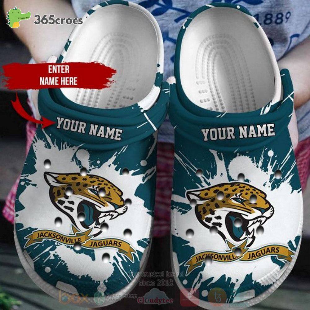 Jacksonville Jaguars Nfl Custom Name Crocss Clog Shoes