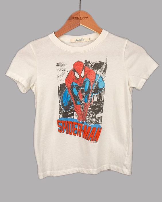 Junk Food Spider Man Swinging Tee fashionstation