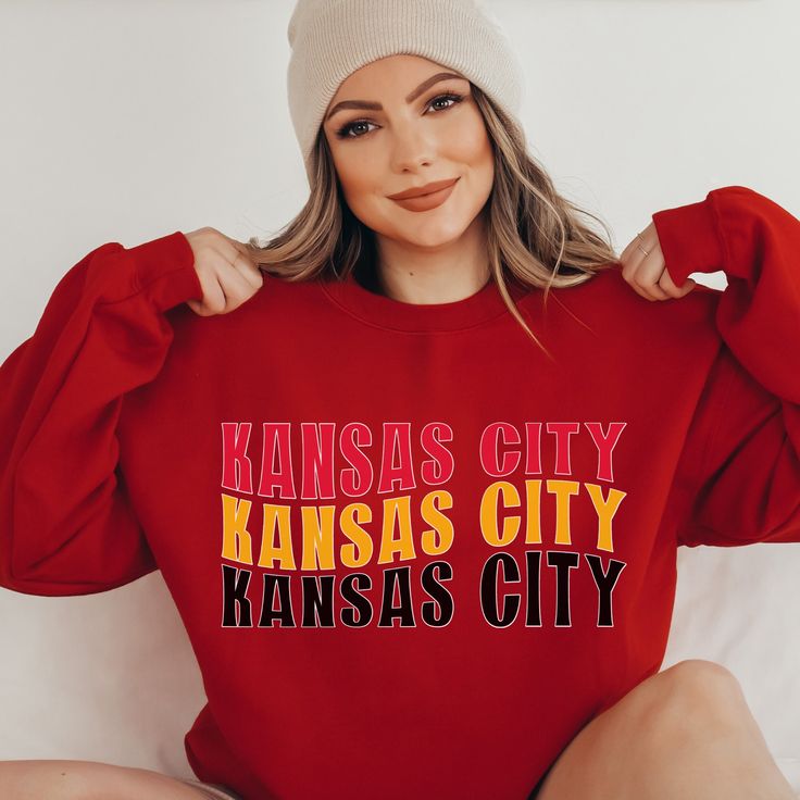 Kansas City Sweatshirt, Chiefs Crewneck, Retro Football Sweatshirt, Trending Football Sweatshirt, Woman’s Sweatshirt, Chiefs Sweatshirt