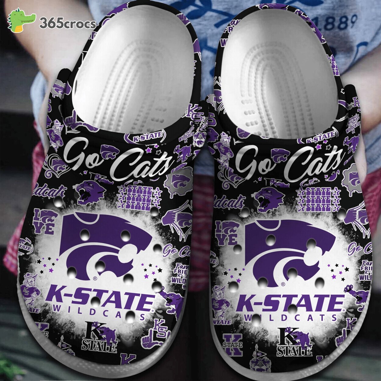 Kansas State Wildcats NCAA Sport Crocss Clogs Shoes Comfortable