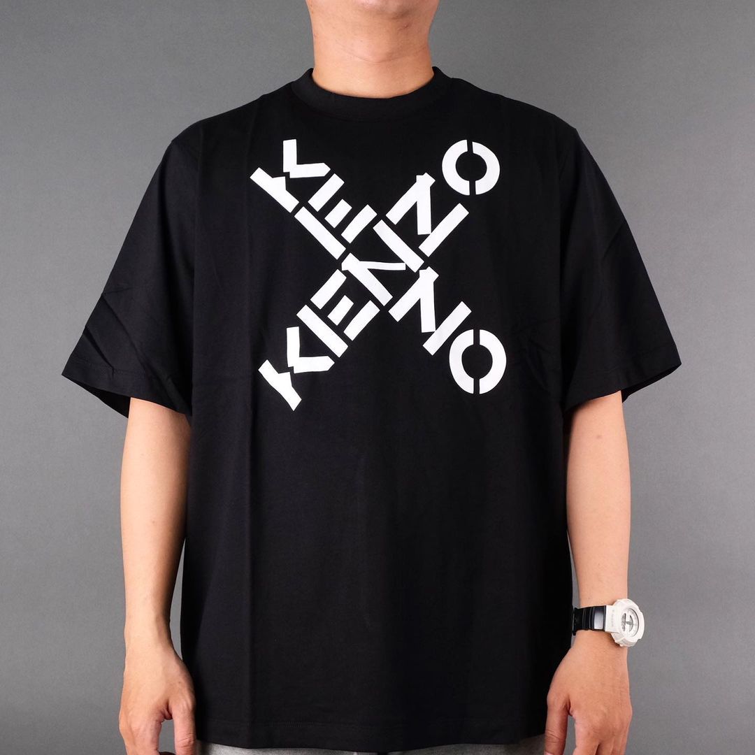 Kenzo Cross Logo Black Tee